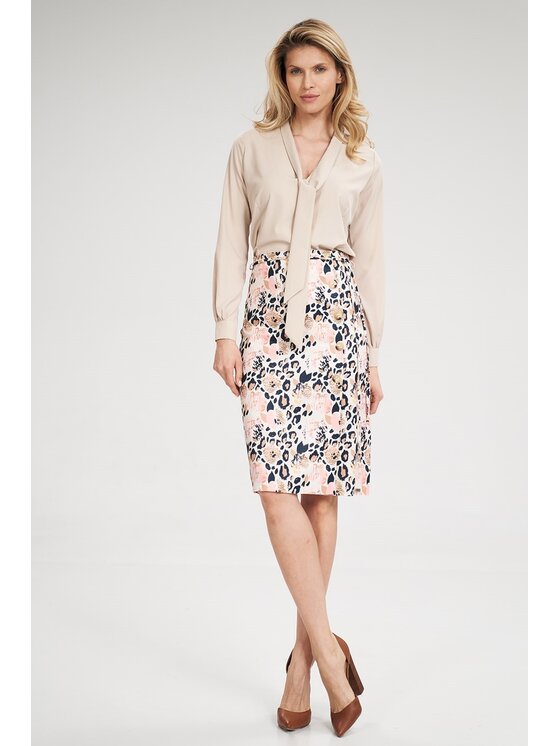 FIGL FIGL Spódnica midi M697 Kolorowy Bodycon Fit