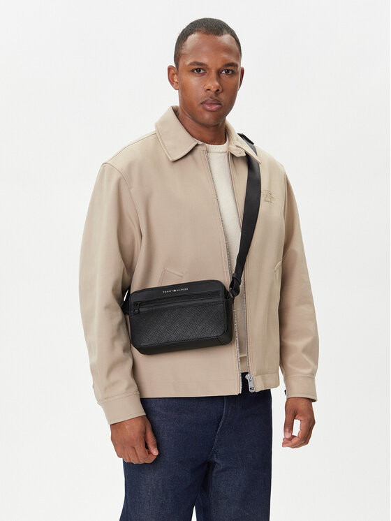 Tommy Hilfiger Tommy Hilfiger Τσαντάκι Th Monogram Ew Reporter AM0AM13837 Μαύρο