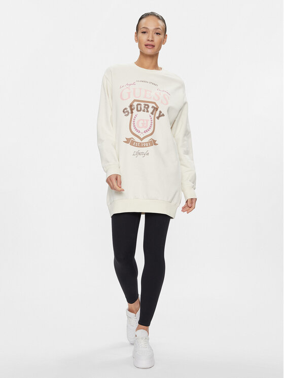 Guess Guess Felpa Graphic V4RQ11 K68I0 Écru Regular Fit