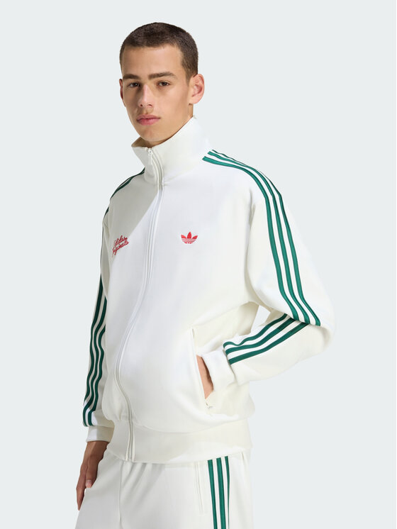 adidas adidas Bluza FIREBIRD ROSES Biały Loose Fit