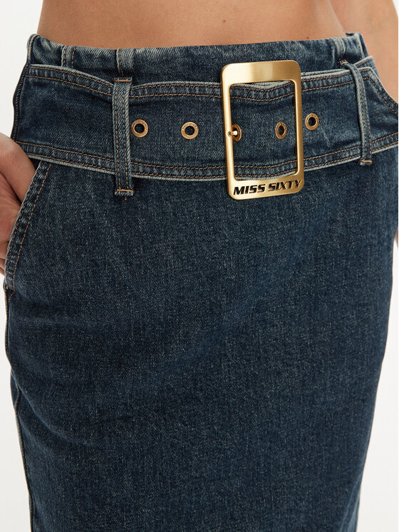 Miss Sixty Miss Sixty Spódnica jeansowa 6L3KJ5860000 Granatowy Regular Fit