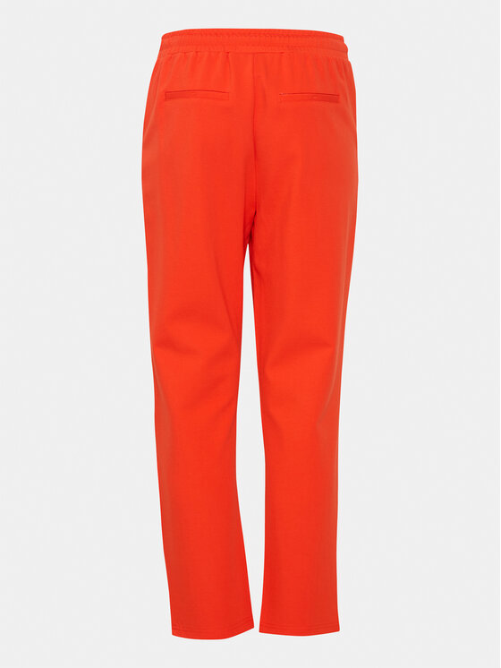 Fransa Fransa Kalhoty z materiálu 20605622 Červená Regular Fit