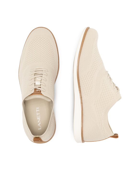 Lanetti Lanetti Halbschuhe MP07-81065-22 Beige