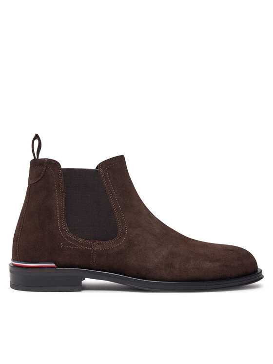 Ghete Jodhpur Tommy Hilfiger Core Rwb Hilfiger Suede Chelsea FM0FM04757 Maro