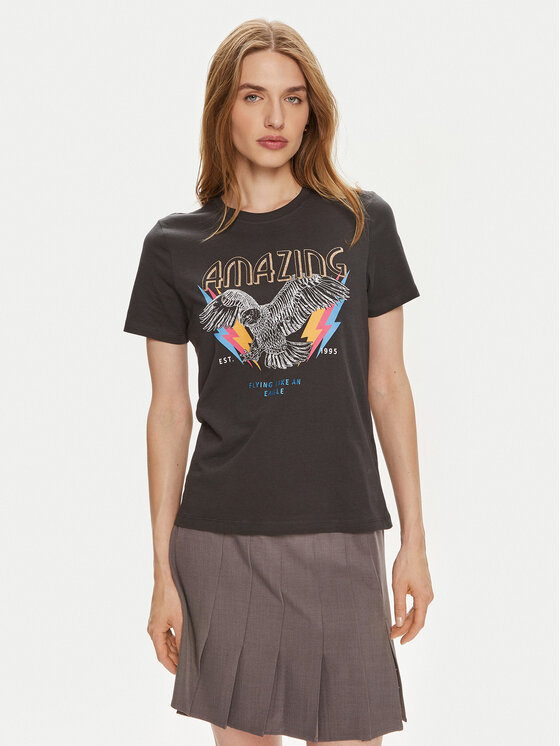 ONLY ONLY Marškinėliai Henny 15327666 Juoda Regular Fit