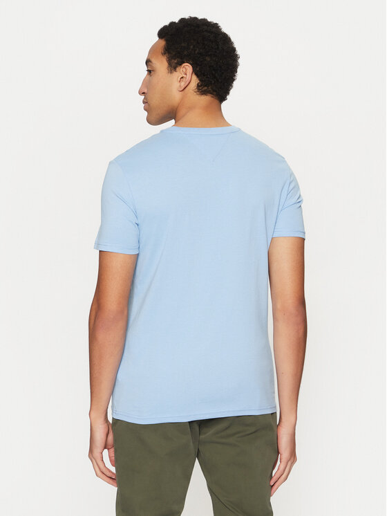 Tommy Jeans Tommy Jeans Tricou Jaspe DM0DM20363 Albastru celest Slim Fit