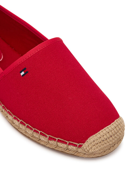 Tommy Hilfiger Tommy Hilfiger Espadrilės Flag Canvas Espadrille FW0FW08541 Raudona