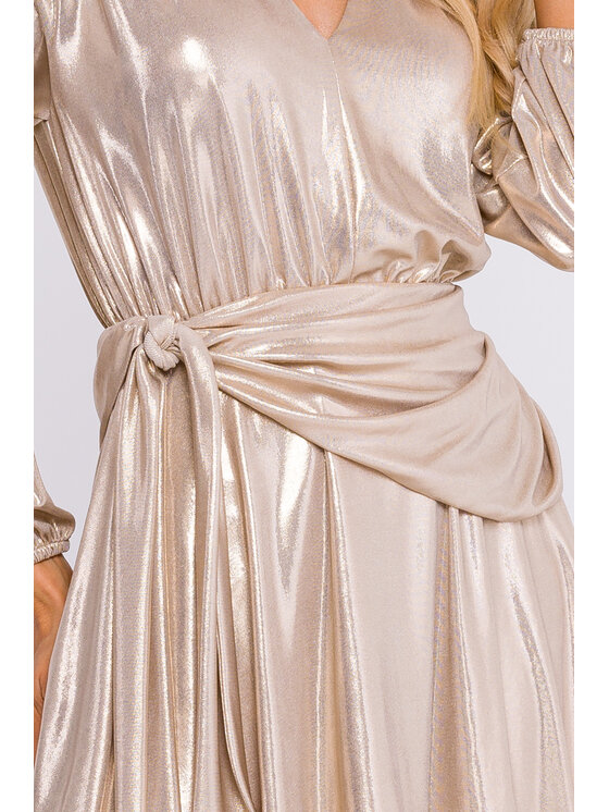 Made of Emotion Made of Emotion Abito da sera M832 Oro Sexy Straight Fit