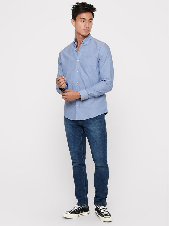 Only & Sons Only & Sons Košulja Alvaro 22006479 Plava Slim Fit