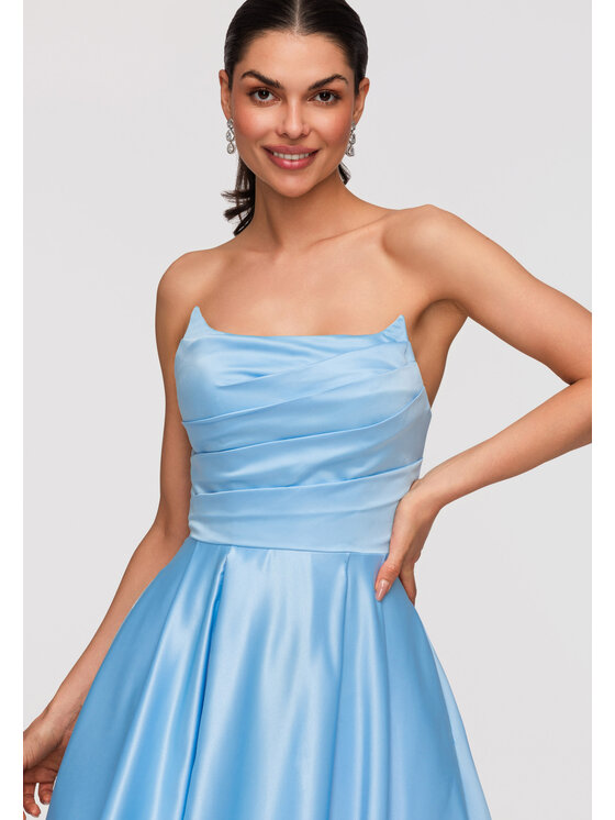 Ombre Ombre Sukienka wieczorowa LA-OM-DLR352 Niebieski A-Line Fit