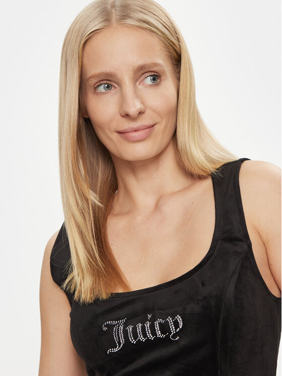 Juicy Couture Juicy Couture Top Camina JCWCT23305 Czarny Slim Fit
