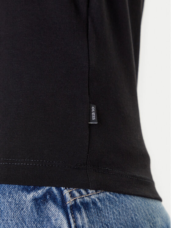 Guess Jeans Guess Jeans Póló W4YI04 J1314 Fekete Slim Fit