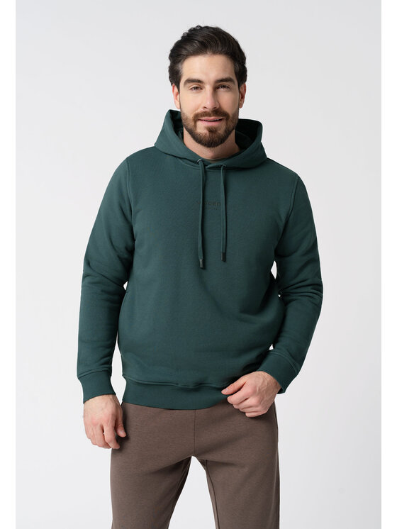 Volcano Volcano Bluza B-TRUNK Zielony Regular Fit