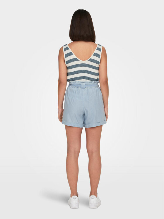 ONLY ONLY Szorty materiałowe Bea 15255715 Błękitny Regular Fit