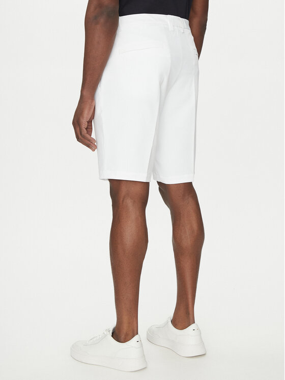 BOSS BOSS Szorty materiałowe S_Commuter_10.5 inch 50540337 Biały Slim Fit