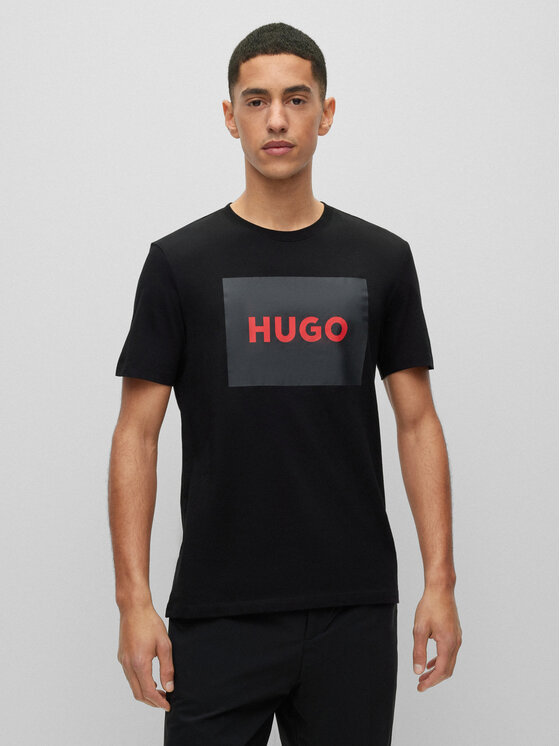 Hugo Tričko Dulive222 50467952 Čierna Regular Fit
