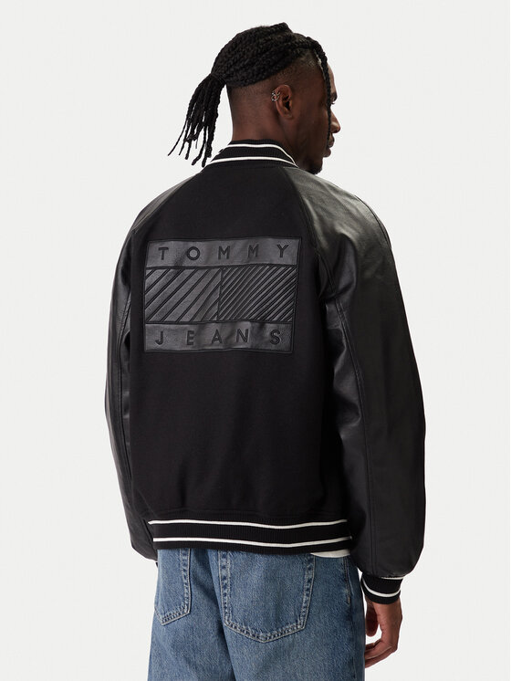 Tommy Jeans Tommy Jeans Geacă bomber DM0DM22439 Negru Regular Fit