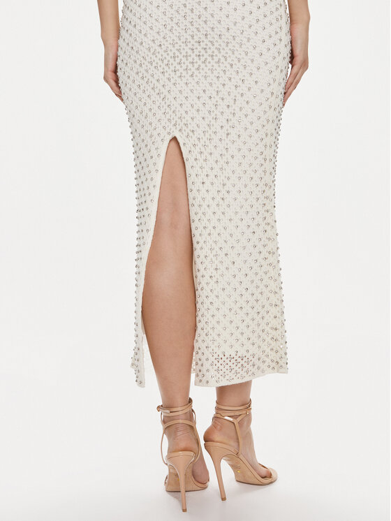 Marciano Guess Abendkleid Marylin 4RGK53 5793Z Écru Slim Fit  