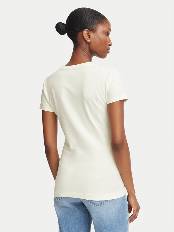 Guess Guess T-Shirt W6BI61 K7948 Kremowy Regular Fit