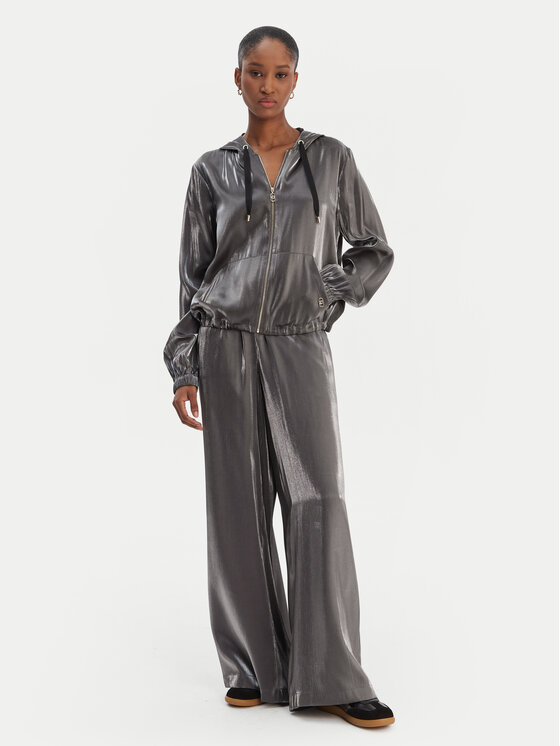 Liu Jo Sport Liu Jo Sport Bavlnené nohavice TA6005 T322A Sivá Relaxed Fit