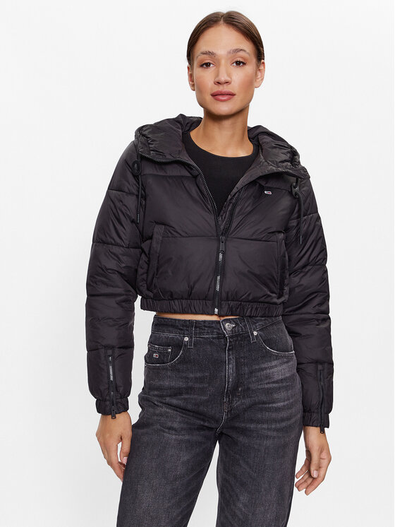 Tommy Jeans Zimné bundy DW0DW15964 Čierna Regular Fit
