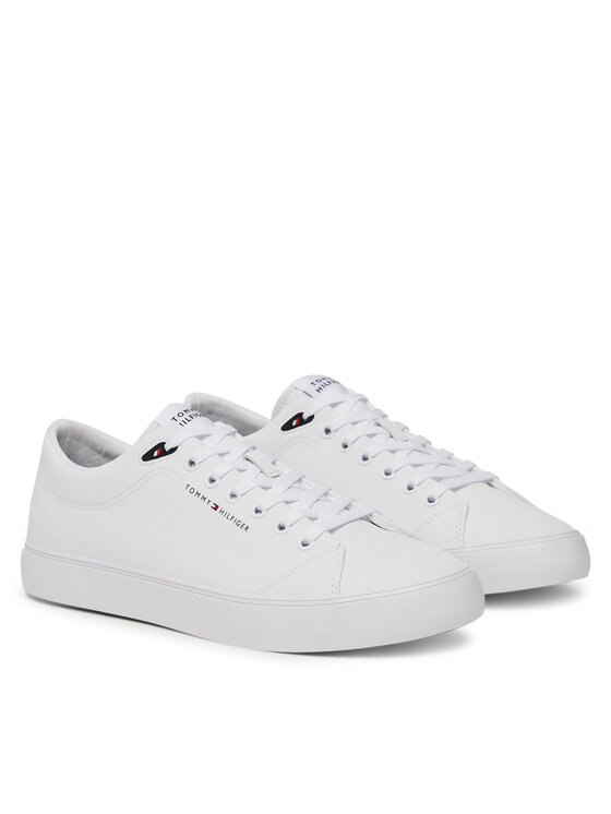 Tommy Hilfiger Tommy Hilfiger Laisvalaikio batai Th Hi Vulc Core Low Lth Ii Ess FM0FM05511 Balta