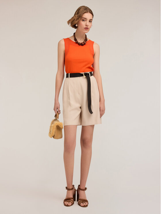 Motivi Motivi Pantaloncini P068W000824N002 Écru Regular Fit