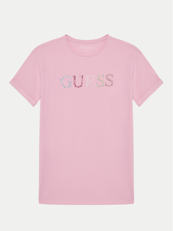 Dziewczęcy T-Shirt Guess, Rozmiar 12Y, Różowy, J5GI38 J1314