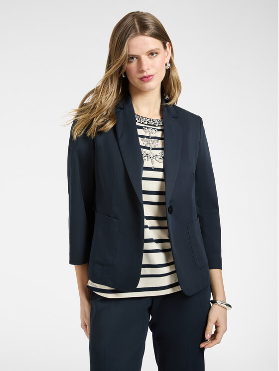 Elena Mirò Elena Mirò Marynarka R013P000146N064 Niebieski Slim Fit