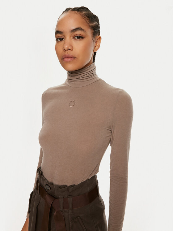 PINKO Pinko Krekls ar augstu apkakli Abdaly 102067 A24I Pelēks Regular Fit