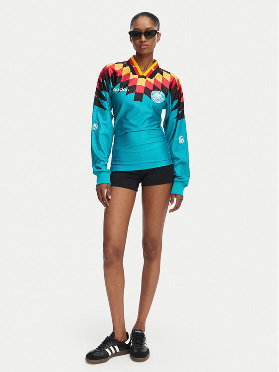 adidas adidas Bluza Germany Reconstructed Bringback KD0970 Zelena Slim Fit