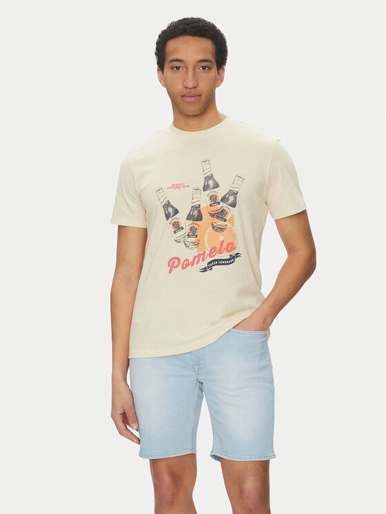 Blend Blend T-Shirt 20718263 Béžová Regular Fit
