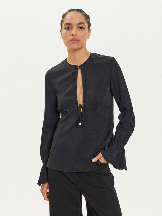 Pinko Blúzka Bambi 102003 A01P Čierna Regular Fit