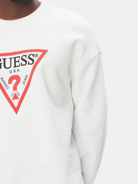 Guess Jeans Guess Jeans Pulóver M4YQ21 K9V31 Fehér Oversize