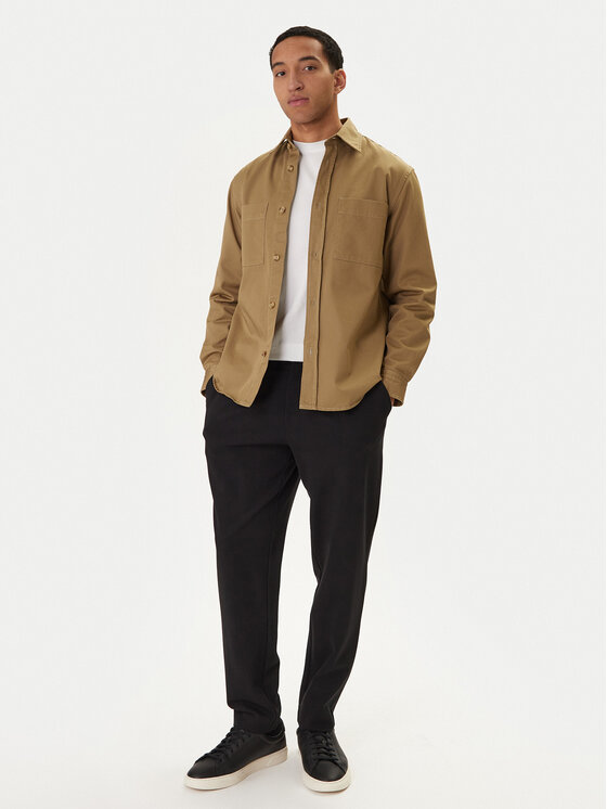 BOSS BOSS Риза H-Owen 50556121 Каки Relaxed Fit