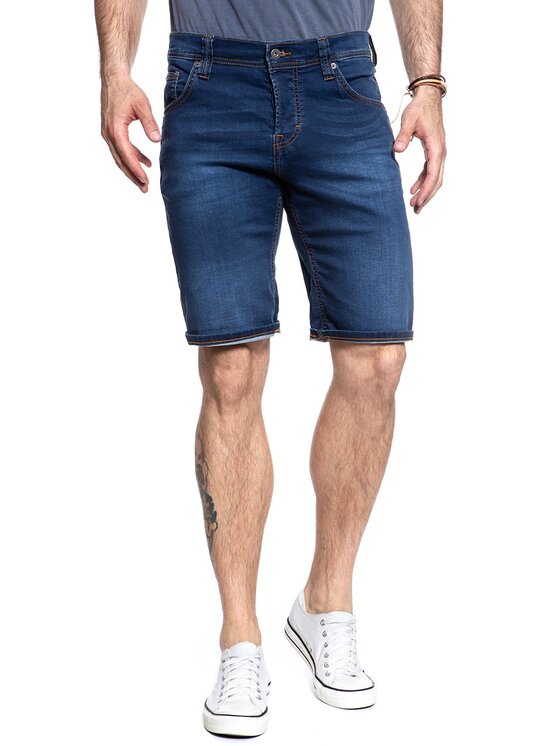 Mustang Mustang Pantaloncini di jeans CHICAGO SHORT Blu Slim Fit