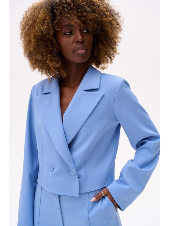 blue shadow blue shadow Marynarka Demi Niebieski Regular Fit