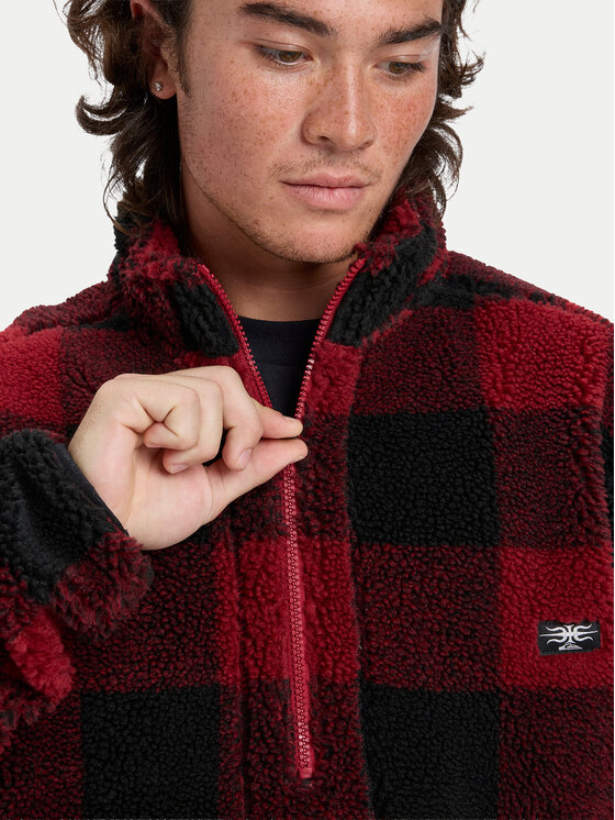 Quiksilver Quiksilver Fleecová mikina Mercury Woodlans EQYPF03070 Bordová Regular Fit