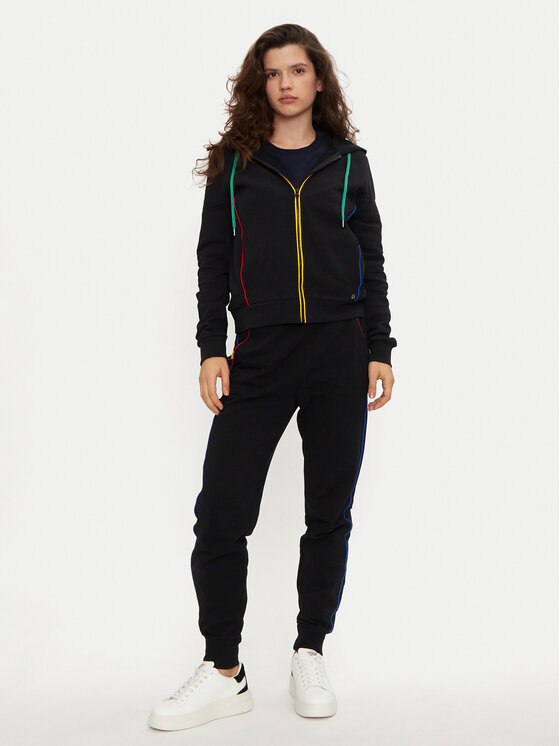 United Colors Of Benetton United Colors Of Benetton Spodnji del trenirke 3J68DF010 Črna Regular Fit