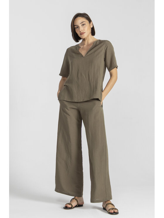 Deni Cler Milano Damskie Spodnie dresowe, rozmiar 38, Zielone, W-DC-5238-E2-L7-42-1