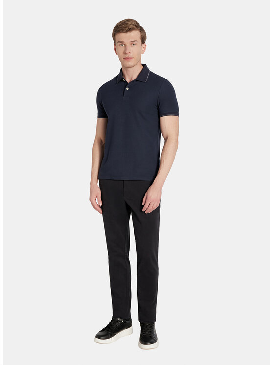 Pako Lorente Pako Lorente Polo P25WF-TX-003 Granatowy Classic Fit
