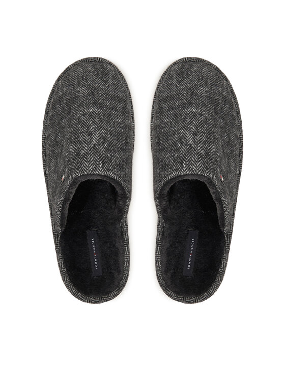 Tommy Hilfiger Tommy Hilfiger Naminės šlepetės Herringbone House Shoe FM0FM06018 Pilka