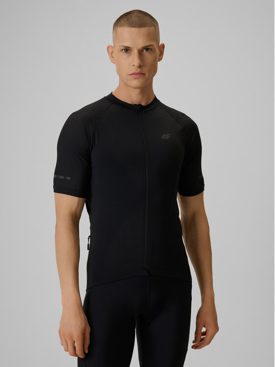 4F 4F Koszulka rowerowa GET LOST FEEL FOUND Czarny Slim Fit