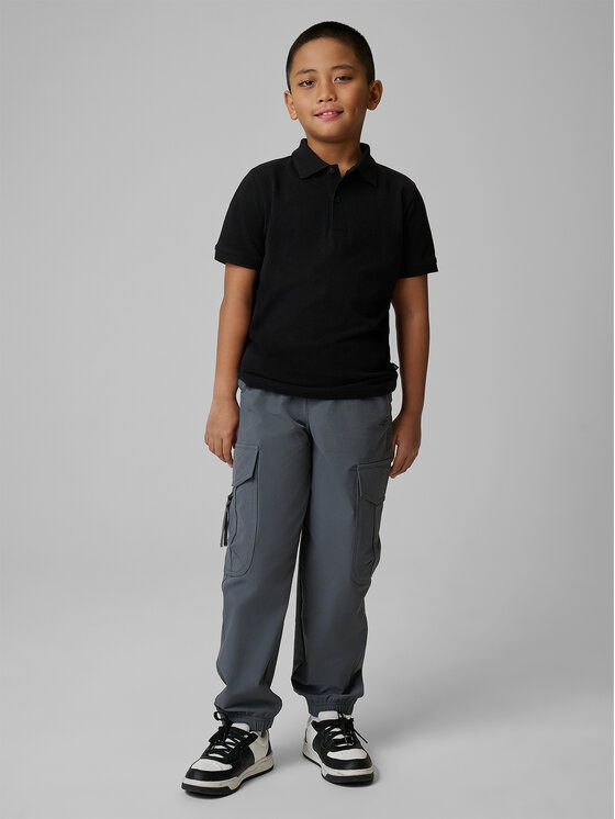 4F 4F Polo BASIC+ Czarny Regular Fit