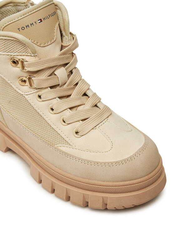 Tommy Hilfiger Tommy Hilfiger Μποτίνια Lace-Up Bootie T3A5-33602-1698 M Μπεζ