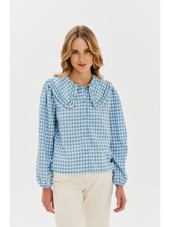 NAOKO NAOKO Košile Blush Ocean Modrá Regular Fit