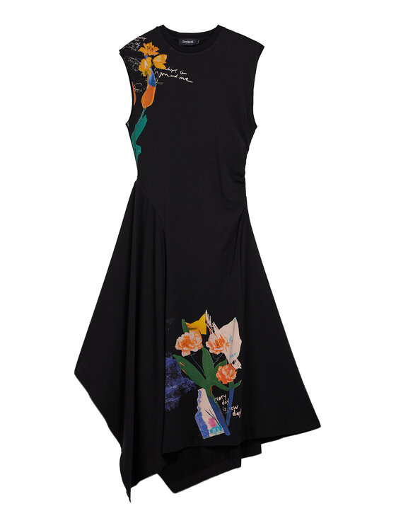 Desigual Desigual Ежедневна рокля Leyter 26SWVK50 Черен Regular Fit