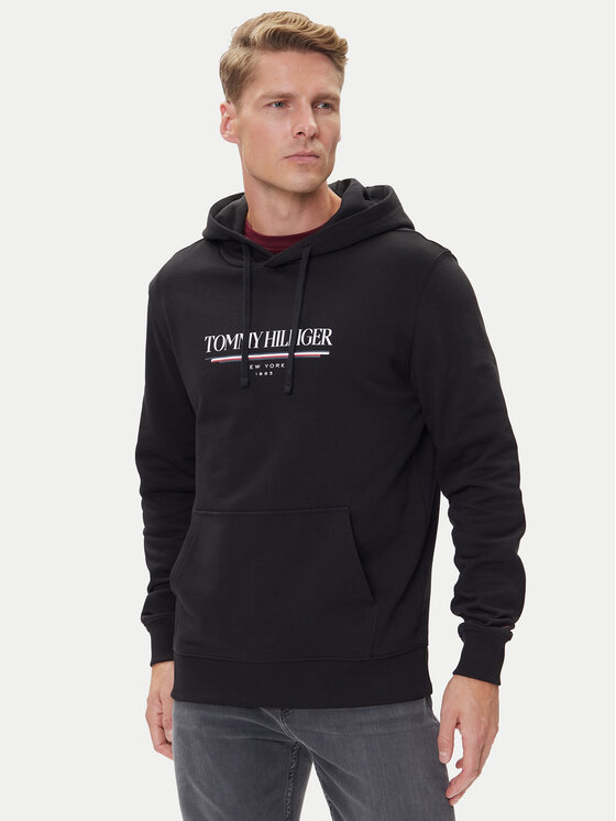 Tommy Hilfiger Tommy Hilfiger Μπλούζα Brand Love MW0MW40534 Μαύρο Regular Fit