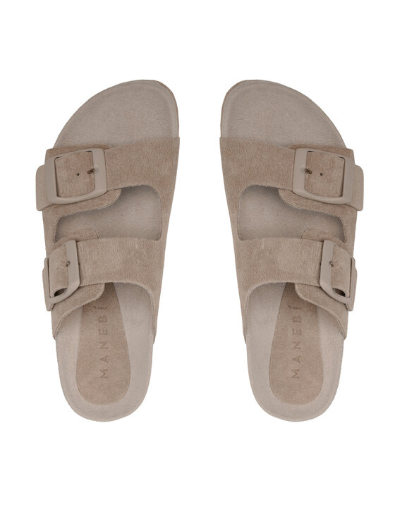 Manebi Manebi Klapki Suede Traveler Nordic Sandals W 1.9 RT Brązowy