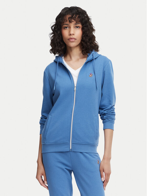 Beverly Hills Polo Club Bluza P-SS26W-F546540 Niebieski Regular Fit